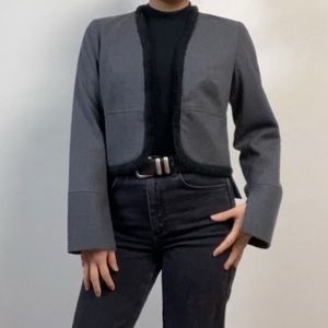 Gray blazer w/ fur